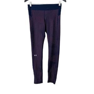 Under Armour Navy Red Printed Athletic Leggings
